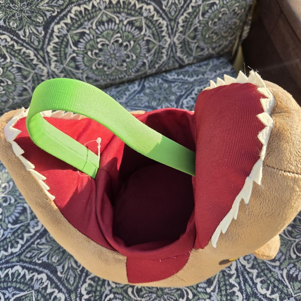 Jurassic Park Dinosaur Head Plush Basket Halloween Easter Basket - Picture 2 of 5